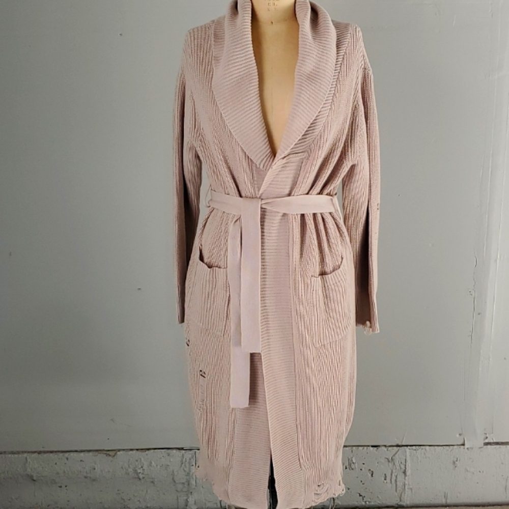Elan Distressed Knit Cardigan NWT